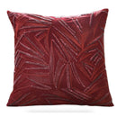 1 of 2:Housse de coussin décorative à motif d'épis de blé Rosetta, bordeaux, 45 x 45 cm 