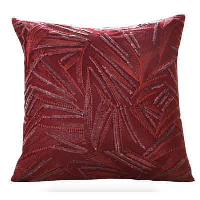 1 of 2:Housse de coussin décorative à motif d'épis de blé Rosetta, bordeaux, 45 x 45 cm 