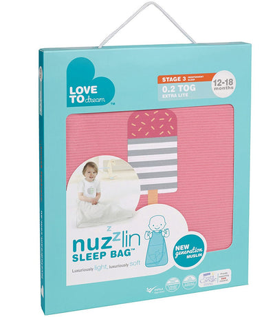 4 of 4:Love To Dream Nuzzlin Saco de Dormir de Algodón, Extra Ligero, Rosa, 12-18 Meses 
