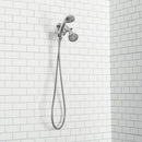 1 of 3:Home Basics - Masajeador de cabezal de ducha de 2 vías, plateado 