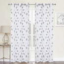 3 of 5:Florence Vine Leaves Sheer Embroidered Grommet Window Panel, 54x84 Inches 