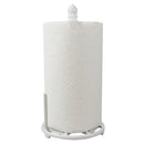 6 of 9:Home Basics Iris Collection Cast Iron Paper Towel Holder, White 