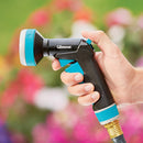 4 of 5:Gilmour Watering Heavy Duty Front Trigger Nozzle with 8 Patterns, Aqua-Black 