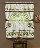 3 of 3:Ensemble de rideaux de cuisine sur mesure Tuscany - 57 x 36 et 30 x 36 pouces 
