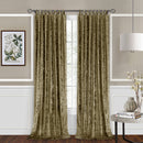 4 of 6:Harper Criss-Cross Tab Top Plush Window Curtain Panel, Moss, 50x84 Inches 