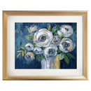 1 of 1:PREMIUS Conference Framed Vase With Flower Wall Art, Blue, 17x21 Inches 
