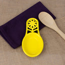 5 of 5:Home Basics Sunflower Collection Soporte para cuchara de hierro fundido, amarillo, 7.5 x 3.5 x 1.3 pulgadas 