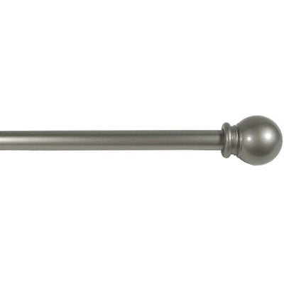 1 of 1:The Classic Touch ajustable 9/16 Cafe Rod con soportes, plata, 28-48 pulgadas 