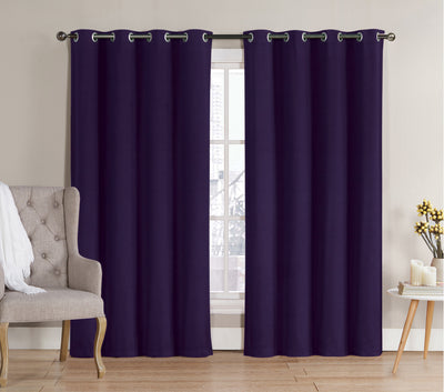 1 of 5:Neil Blackout Grommet Window Panel, Purple, 52x84 Inches 