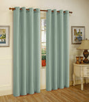 1 of 5:Melanie Faux Silk Grommets Window Panel, Sage, 55x95 Inches 