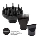 2 of 7:Hot Tools Pro Artist Tourmaline 2000 Turbo Hair Ionic Dryer, Red 