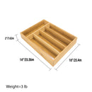 13 of 14:Home Basics Bamboo Cutlery Tray, 10x14 Inches 