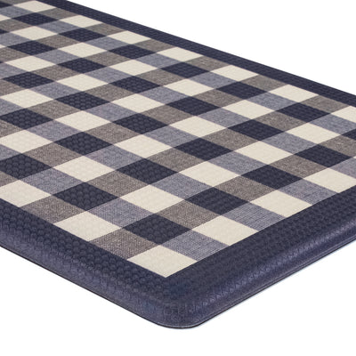 3 of 6:Achim Decorative Buffalo Check Anti-Fatigue Mat, Navy, 18x30 Inches 