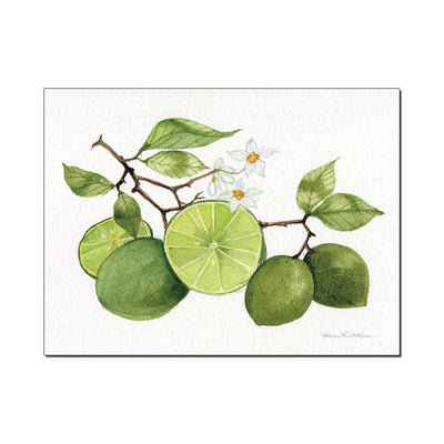 1 of 1:PREMIUS Lime Citrus Garden on Wood Plaque, 12x16 Inches 