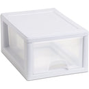 1 of 2:Sterilite Stackable Storage Drawer, White, 12.87x8.87x6 Inches 