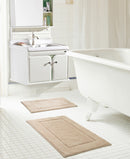 1 of 2:Derby 2-Piece Microfiber Bath Mat Set, Beige, 17x24 and 20x30 Inches 