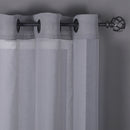 2 of 8:Sheffield 2-Pack Solid Sheer Grommet Window Panel, Gray, 76x84 Inches 