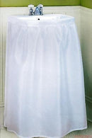 1 of 1:Dobbie Fabric Sink Skirt White - 55.5x35.5 