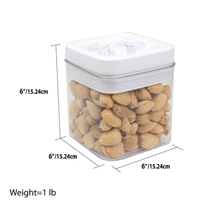 12 of 12:Home Basics Twist N’ Lock Square Food Storage Canister, Clear, 1 Liters 