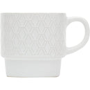3 of 5:Ensemble de 4 tasses empilables Home Basics avec support, motif double diamant en relief 