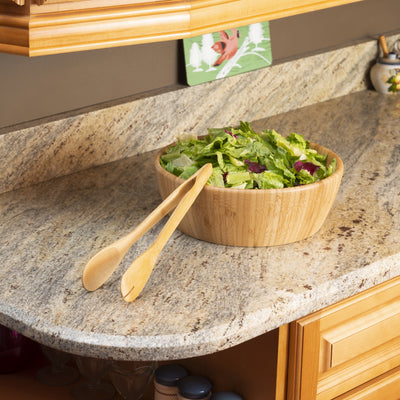 2 of 3:Home Basics Bamboo Salad Tongs, Natural, 12 Inches 