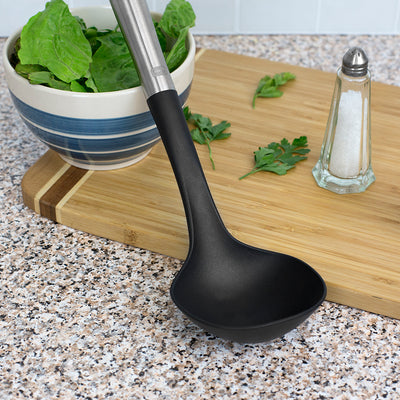 5 of 10:Louche en nylon anti-rayures Home Basics Mesa avec acier inoxydable, 13 pouces 