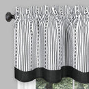 7 of 8:Ensemble de rideaux de cuisine imprimés Westport, 3 pièces, noir et blanc, niveaux 58 x 36 pouces, cantonnière 58 x 14 pouces 