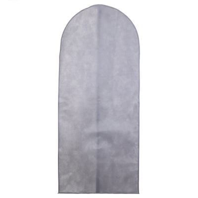 4 of 4:Home Basics Herringbone Non-Woven Dress Bag with Clear Plastic Panel, Grey 