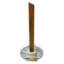 1 of 1:PREMIUS Paper Towel Holder With Light Gray Marble and Acacia Stem 