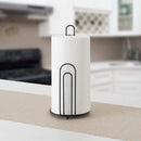 2 of 5:Home Basics Double Wire Free Standing Paper Towel Holder, Black 