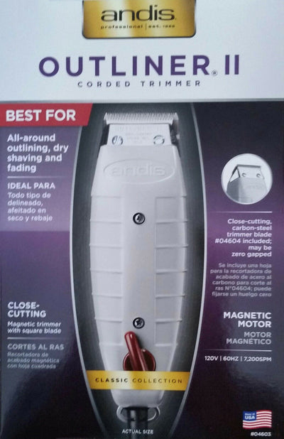 3 of 4:Andis Go Professional Outliner II Square Blade Trimmer, Gray 