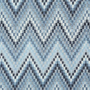 8 of 8:Avery 3-Piece Printed Kitchen Curtain Set, Blue, Tiers 58x36 Inches, Valance 58x14 Inches 