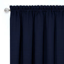6 of 6:Panneau de fenêtre texturé Darcy à passe-tringle, bleu marine et blanc, 52 x 84 pouces 