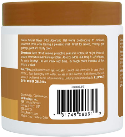2 of 5:Gonzo Odor Absorbing Gel Odor Eliminator, 14 Ounce, Vanilla Bean 