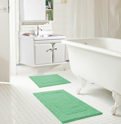 1 of 2:Derby 2-Piece Microfiber Bath Mat Set, Sage, 17x24 and 20x30 Inches 