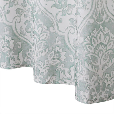 2 of 5:Dorsett Damask Printed Shower Curtain, Aqua, 70x72 Inches 