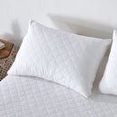 2 of 2:Adorable Quilted Zippered Pillow Protector, White, 20x36 Inches, King (Pack of 2) 