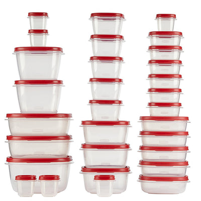 2 of 4:Rubbermaid 60-piece Easy Find Lid Food Storage Container Set, Red 