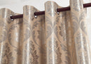 2 of 3:Marabella Jacquard 8 Grommet Room-Darkening Panel, Beige, 54x84 Inches 