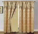 1 of 1:Panel Carmelo Jacquard Con Cenefa Adjunta Y Respaldo Taupe - 54x84+18 