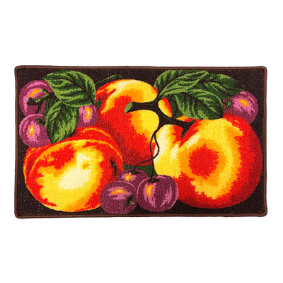 1 of 1:Tapis de cuisine imprimé pêche et myrtille, multicolore, 45,7 x 76,2 cm 