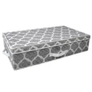 1 of 1:Home Basics Arabesque Under The Bed Storage Box, White, 16x28x6 Inches 