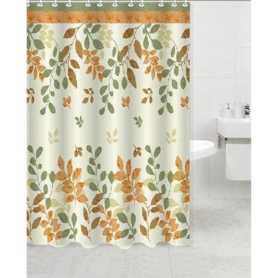 1 of 1:Bath Collection Bloom Waffle Shower Curtain, Rust, 70x72 Inches 