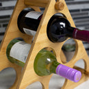 4 of 5:Étagère à vin pliable à 9 niveaux en bambou Home Basics, naturel 