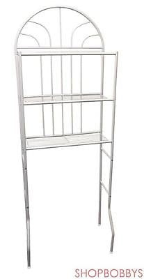 2 of 4:Home Basics Over The Toilet Space Saver, blanco, 23 x 12 x 67 pulgadas 