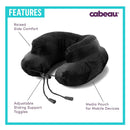 4 of 5:Cabeau Air Evolution Inflatable Travel Neck Pillow with Pouch and Cover, Black 