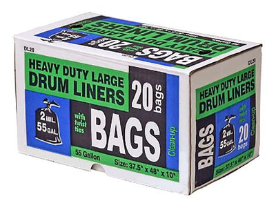 1 of 1:Heavy Duty Large Drum Liners, 50 Gallons, 37.5x48x10 Inches 
