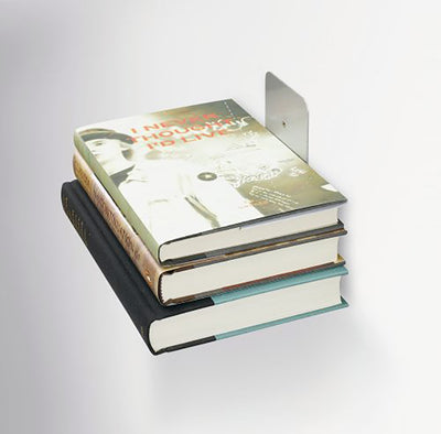 4 of 5:Umbra Conceal - Estantería invisible grande para libros, juego de 3, plateado, 7 x 6 x 5 pulgadas 