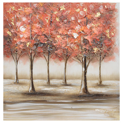 1 of 1:PREMIUS Autumn�s Finest Oil Canvas Wall Art, Pink, 15.5x15.75 Inches 