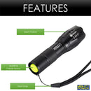 4 of 9:Mini linterna LED táctica Mighty Power con alcance ajustable, 5 funciones, negra 